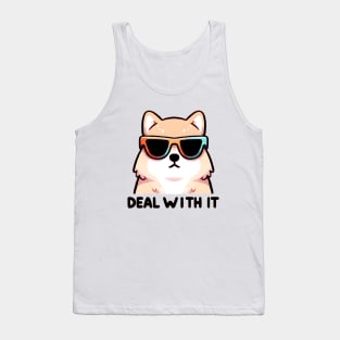 Shiba Inu's Cool Attitude to Life's Hurdles Tank Top